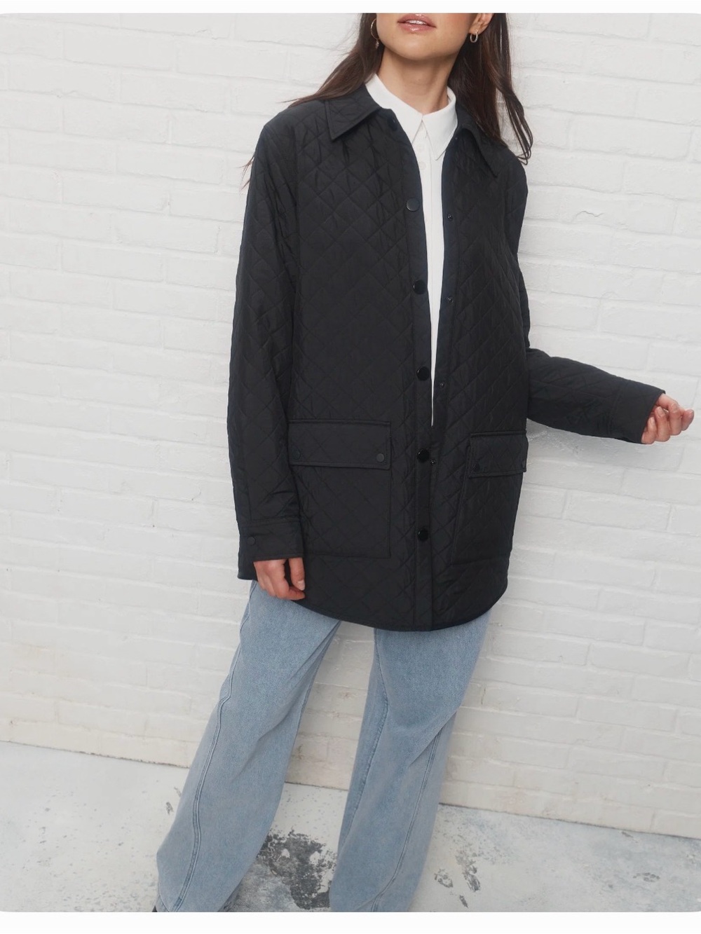 Lightweight Black Quilted Puffer Jacket - Women's